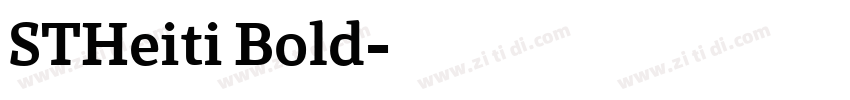 STHeiti Bold字体转换